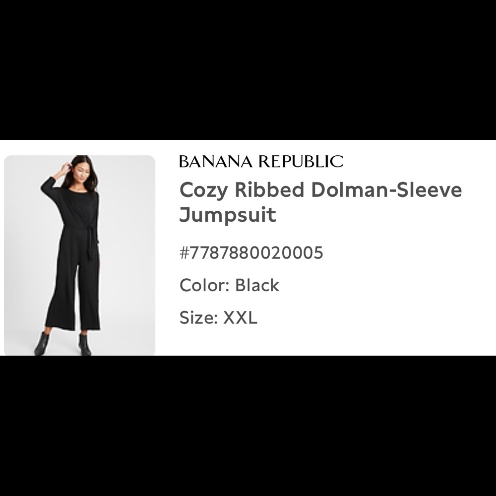 Banana Republic Ribbed Dolman Sleeve Jumpsuit NWT